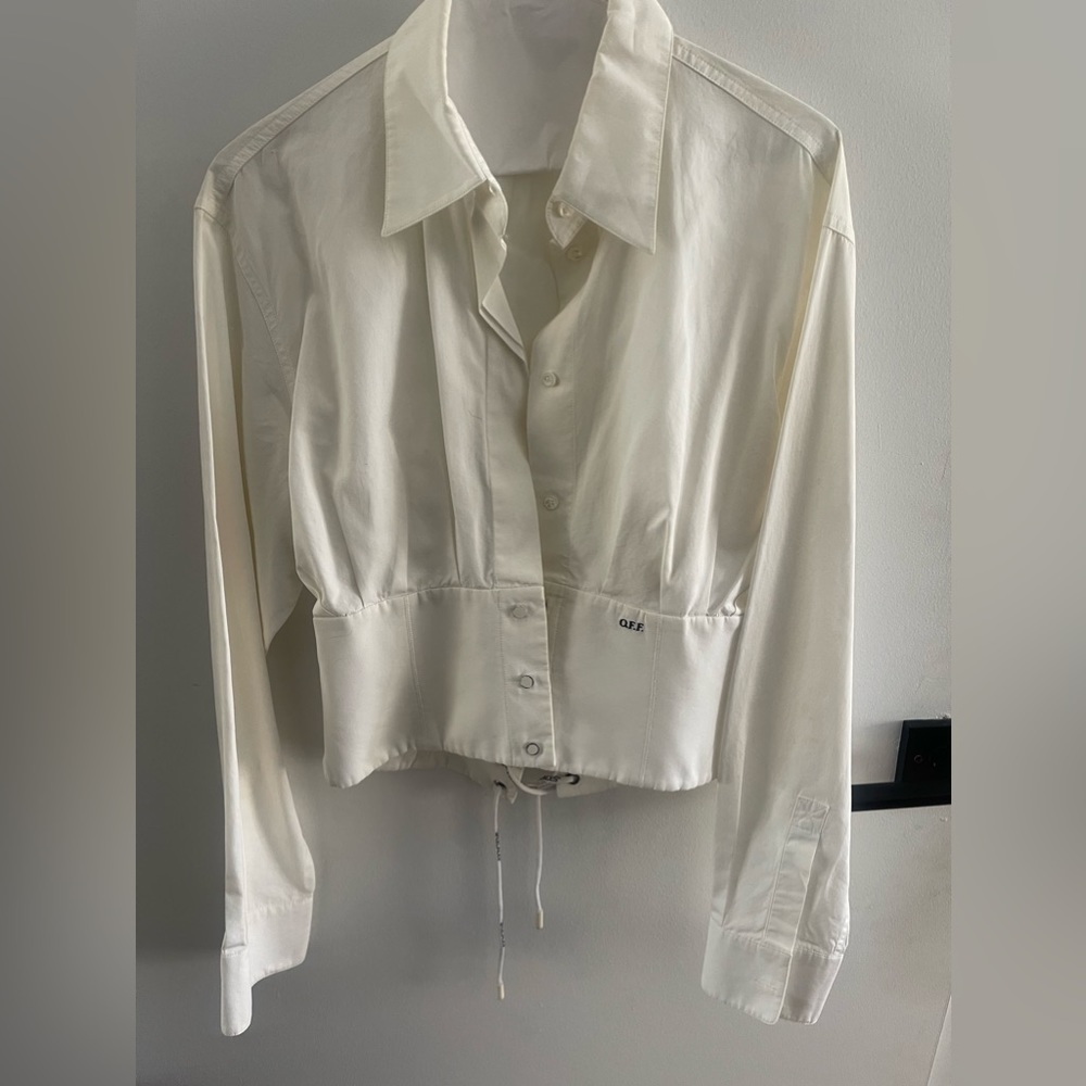 Off-White shoelace back button down shirt